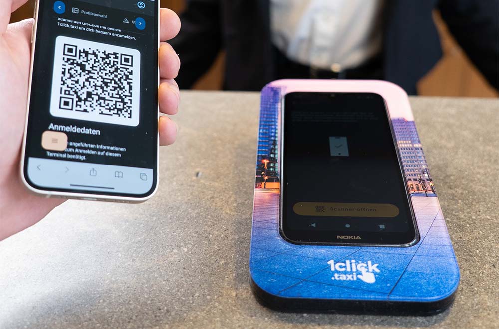 Anmeldung des Terminals per QR-Code
