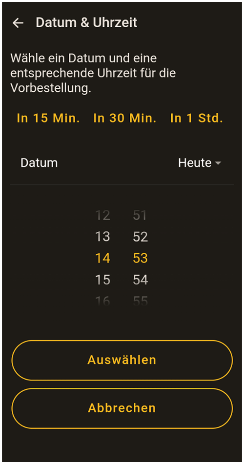 Vorbestellung